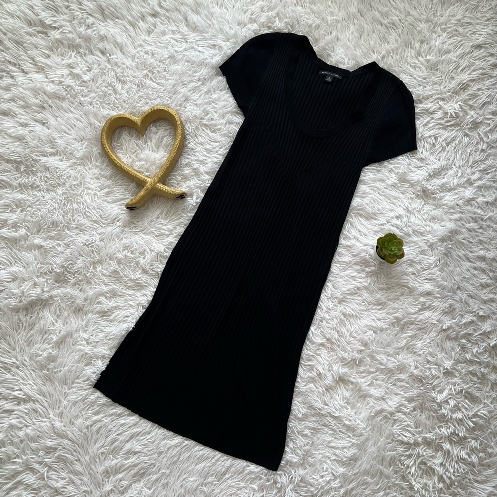 Banana Republic Black Ribbed Knit Dress